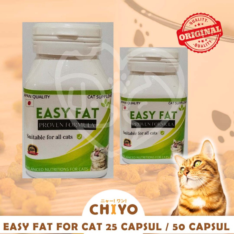 EASY FAT FOR CAT 50 KAPSUL [ VITAMIN KUCING ] - 25 KAPSUL