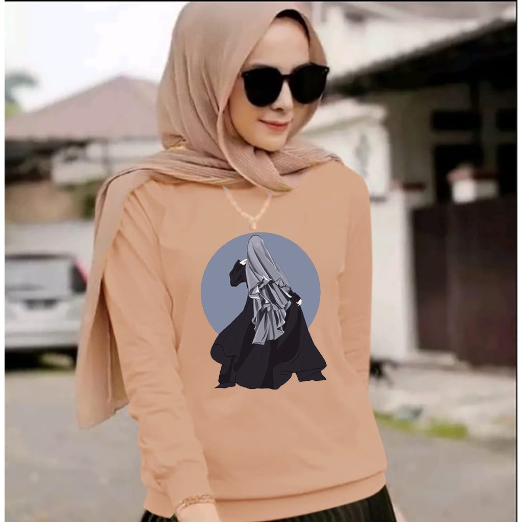 BAJU HIJAB MOON HEN -BAJU CEWEK DISTRO LENGAN PANJANG MASA KINI DAN TRENDY