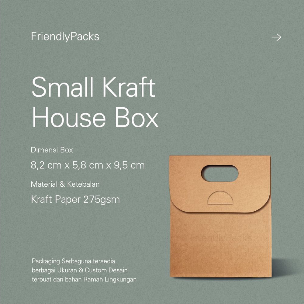 House Box Packaging Kraft / Box Souvenir / Kemasan Souvenir