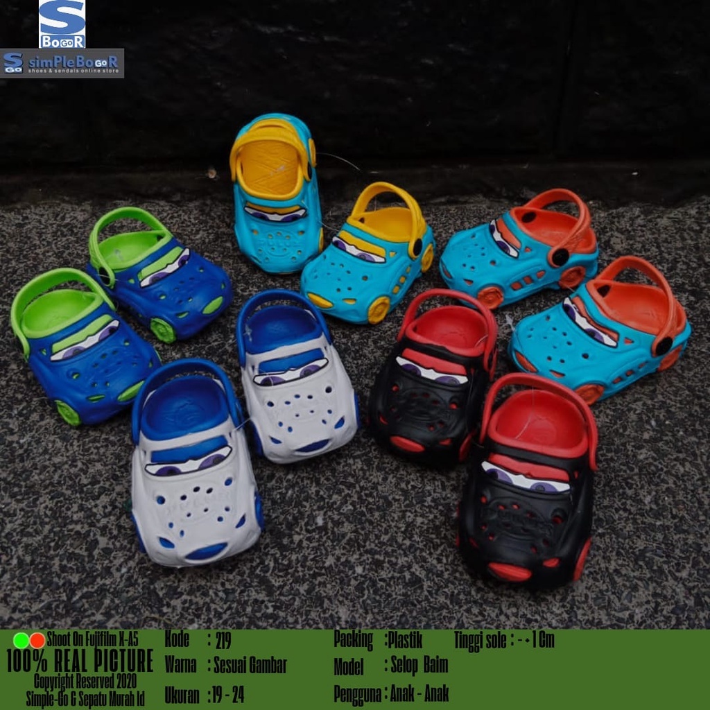 SANDAL DULUX ANAK BALITA - ANAK PAUD MOTIF MCQUEEN LUCU CODE 219E 19-24