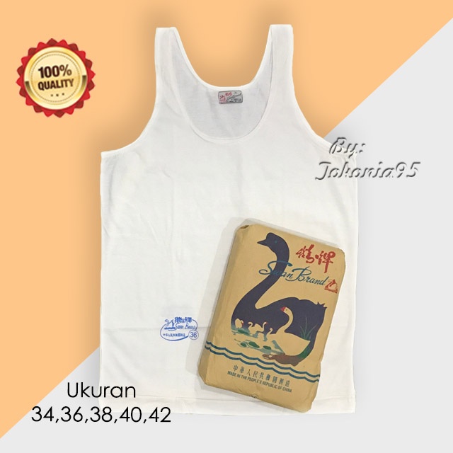 1pcs Kaos Dalam - Singlet Pria merk Swan / Swans Brand