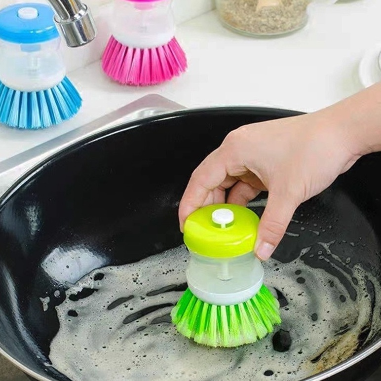 Sikat Cuci Piring Dispenser - Dish Brush Pot Cleaning Brush