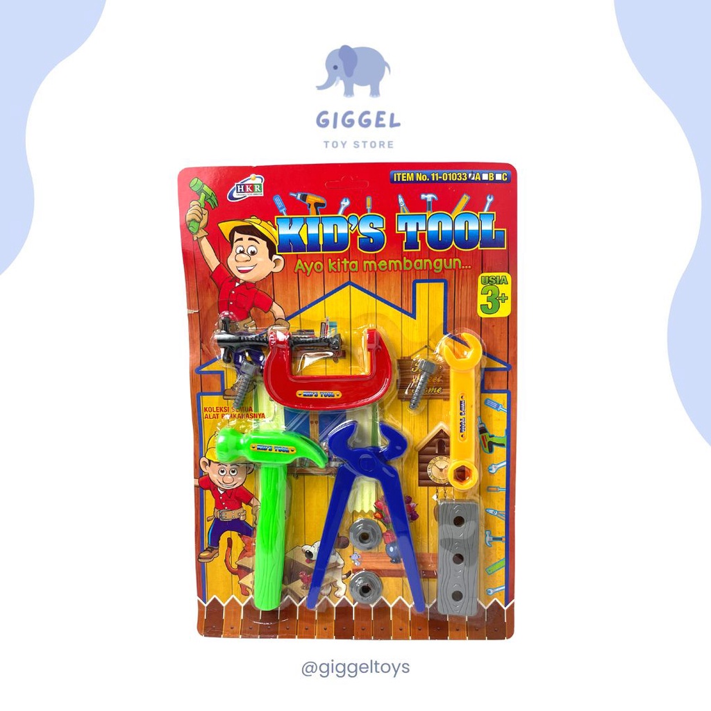 [ Giggel ] Kids Tool Set / Mainan Anak Tools Set / Alat Pertukangan Mainan Perkakas