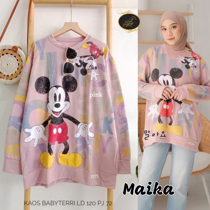 MAIKA KAOS IMPORT ATASAN WANITA JUMBO LD 120CM
