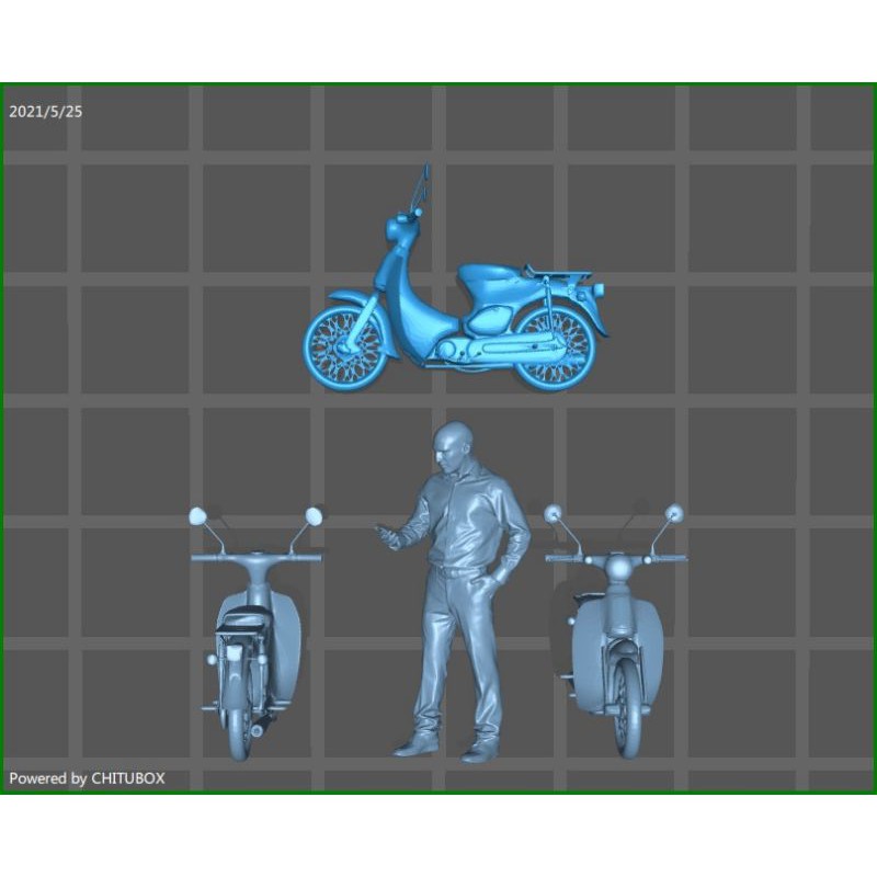 diecast motor CB skala 64