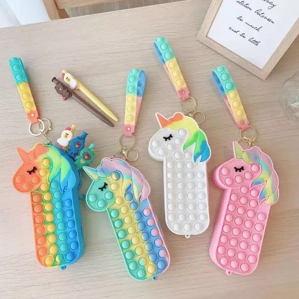 

Office & Stationery | Alat Tulis | Mainan Pop It Pencil Case Unicorn/Kotak Pensil Unicorn/Fidget Toys | Best Seller