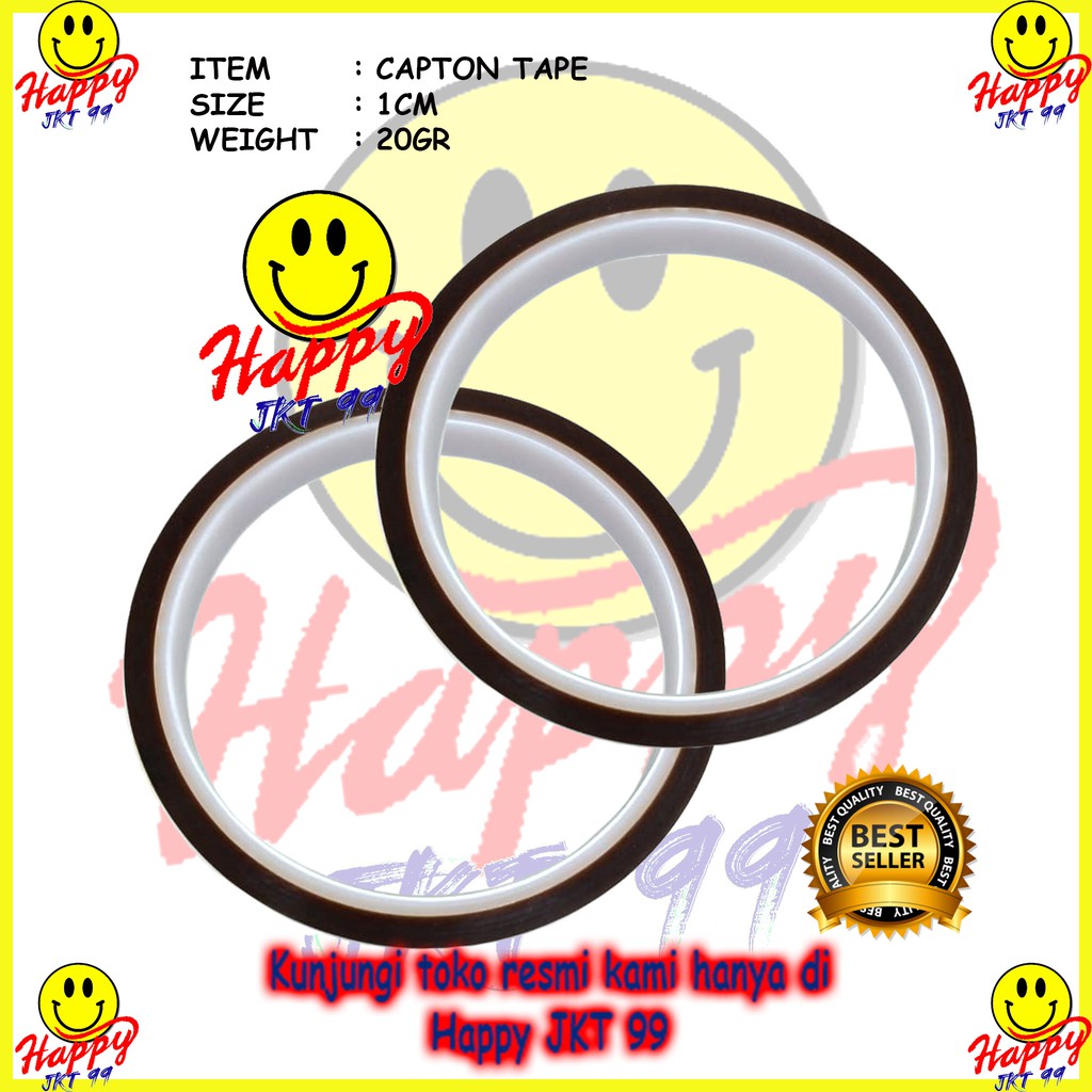 [ HAPPY JKT 99 ] LAKBAN CAPTON TAPE 1CM 1 CM TAHAN ANTI PANAS ORIGINAL