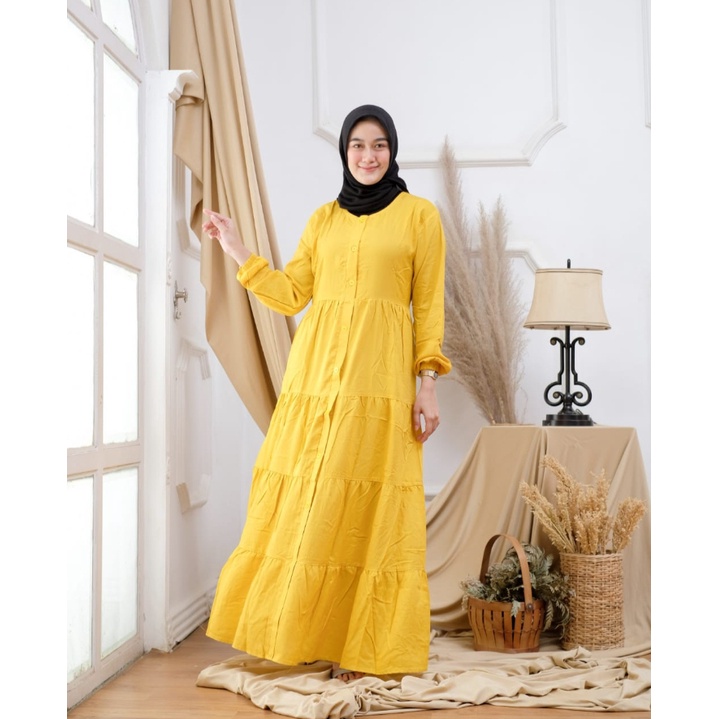 GAMIS SUSUN HOME DRESS BAHAN TOYOBO (KANCING POLOS)