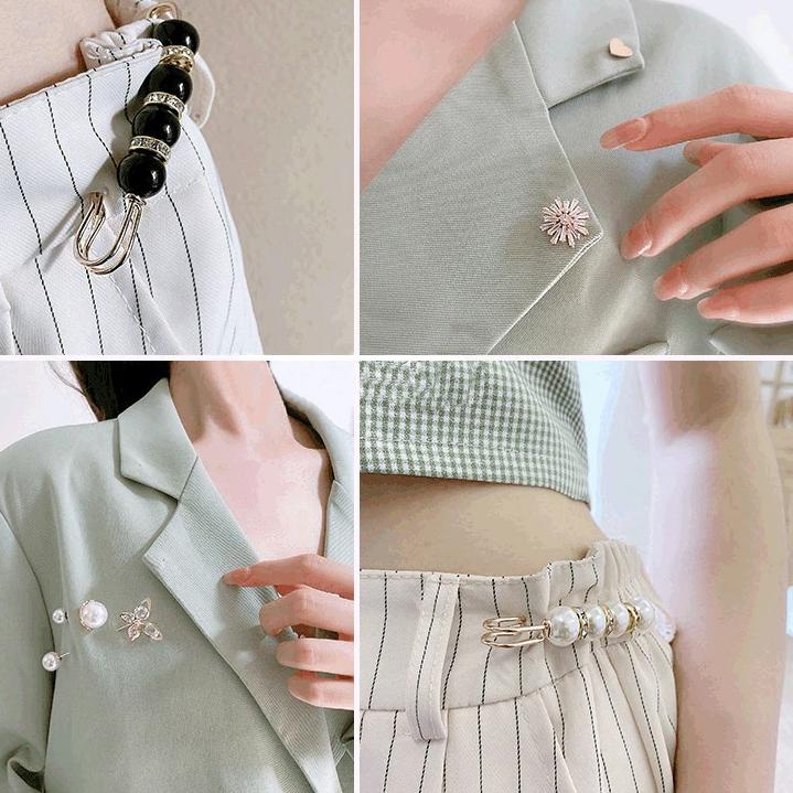 Model Baru.. ( 10 Pcs ) Pin Baju Motif Cantik Accidental Pin / Kancing Baju Bross Hijab Jeans Jaket