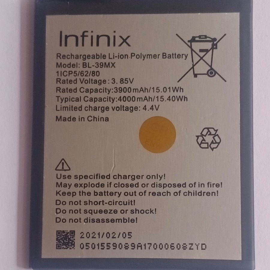 Baterai batere baterry Infinix bl39mx baterai Infinix Smart 3 Plus
