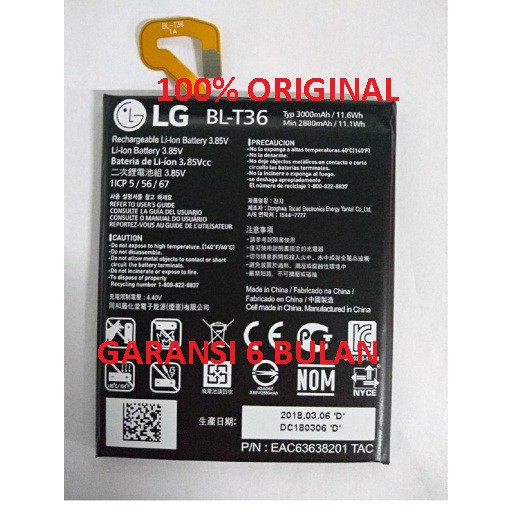 Baterai batere battery LG  K30 / K10 2018 BL-T36  Original 100%