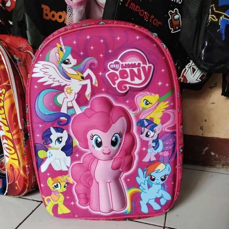 TROLI DAN TAS KARAKTER BT21 ANAK PEREMPUAN TAS DORONG RODA