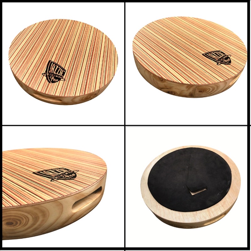 Round Travel Cajon Solid Pinewood Oak Cajon Bulat Professional