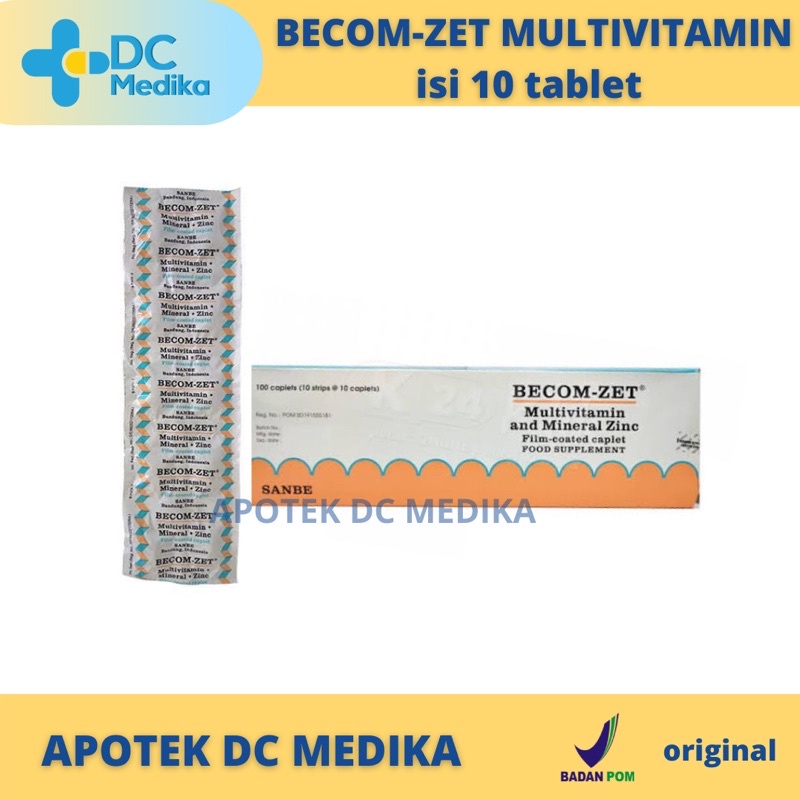 Becom Zet multivitamin 10 tablet/ Vitamin / Vitamin daya tahan tubuh