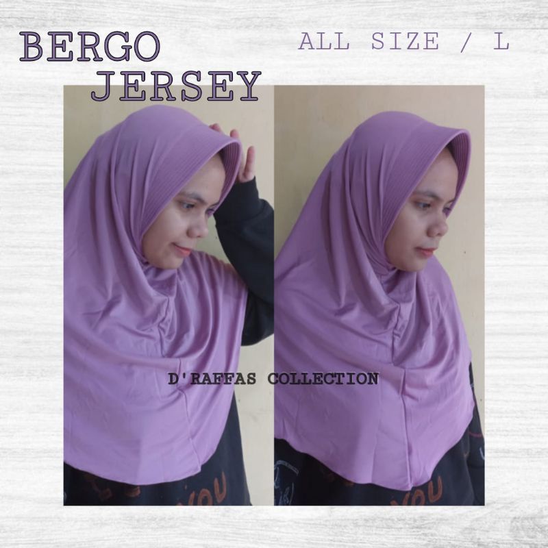 [L/All Size] Hijab Bergo Jersey polos/Daily Hijab/kerudung sekolah/Jilbab instan ori by. ASRI collection.