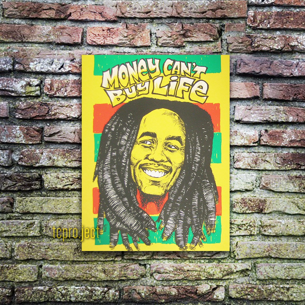 BOB MARLEY REGGAE POSTER - DEKORASI POSTER KAYU HIASAN DINDING 03