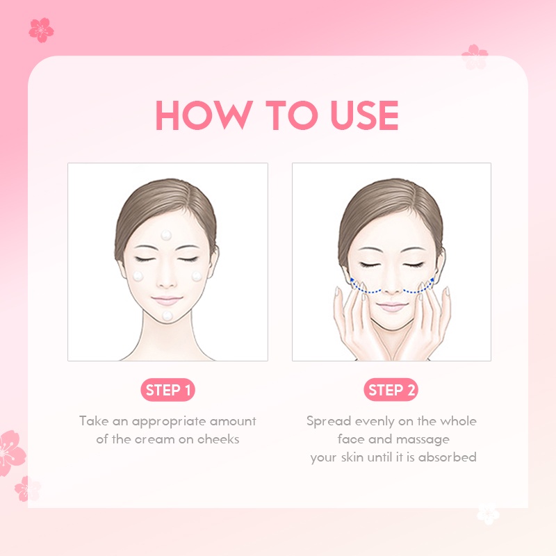 LAIKOU Japan Sakura Glowing Krim Pelembab Anti Penuaan Meringankan Jerawat Meremajakan 25g/60g