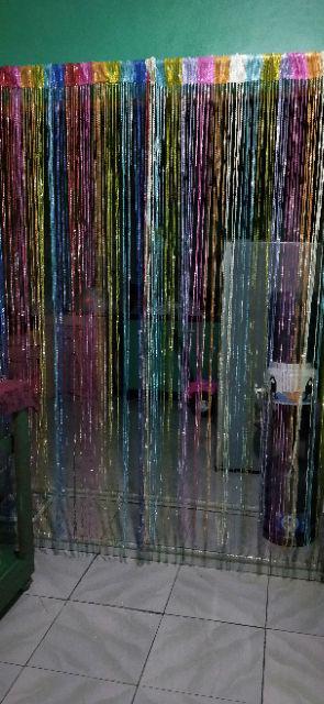 Tirai Benang Gliter Polos