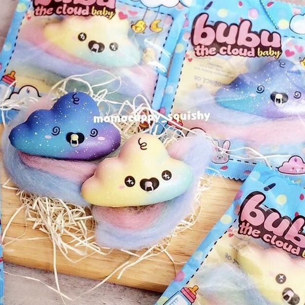 Termurah SQUISHY LICENSED galaxy/rainbow mini baby bubu the cloud by momocuppy .,.,
