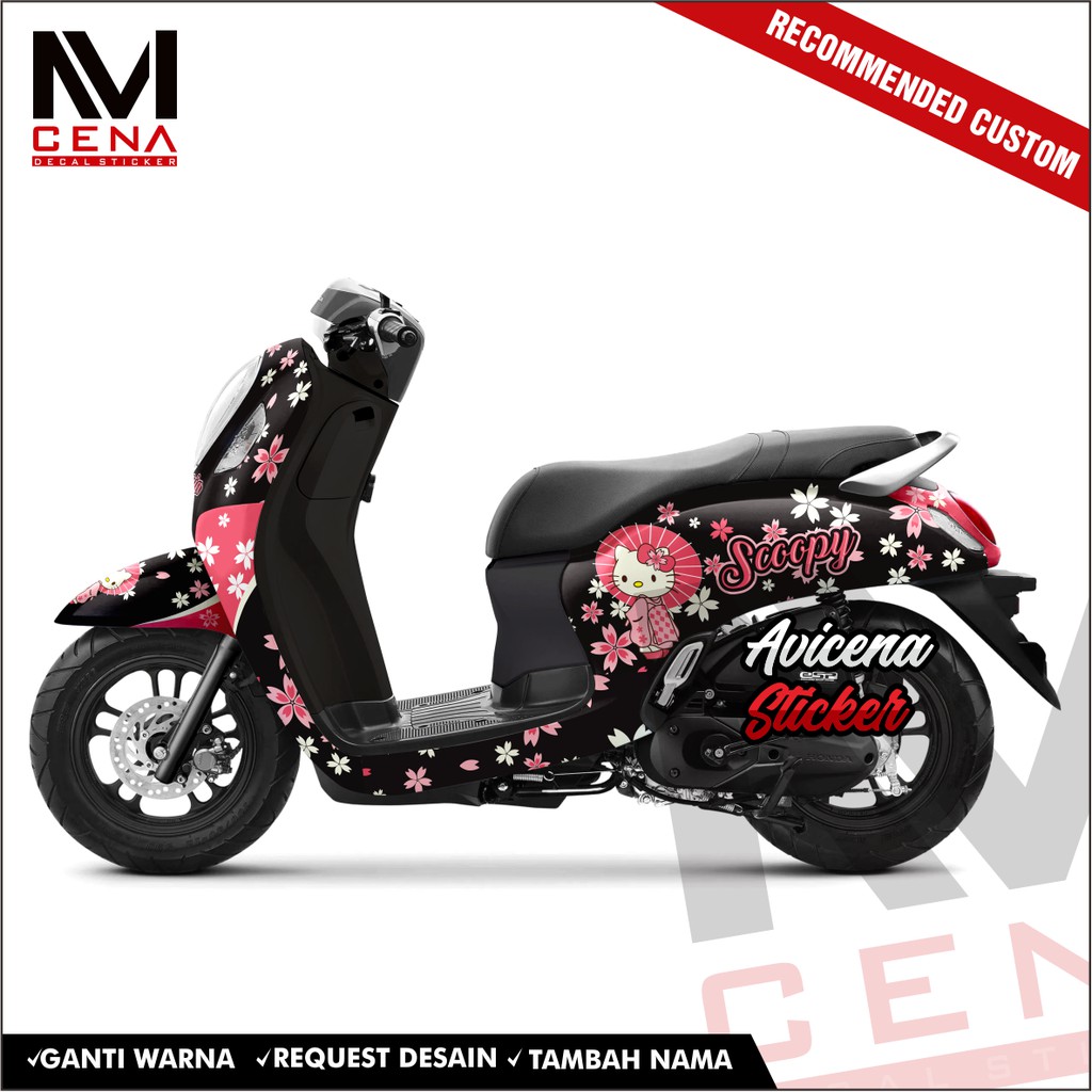 Sticker Striping Decal Scoopy Prestige New 2021 Decal Sticker New Scoopy Prestige 2021 Full Kitty