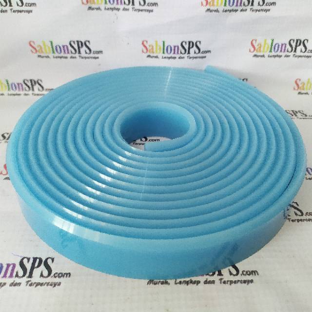 KARET RAKEL SABLON BIRU MUDA LANCIP EROPA 5MMX25MM TAHAN SOLVENT PER CM