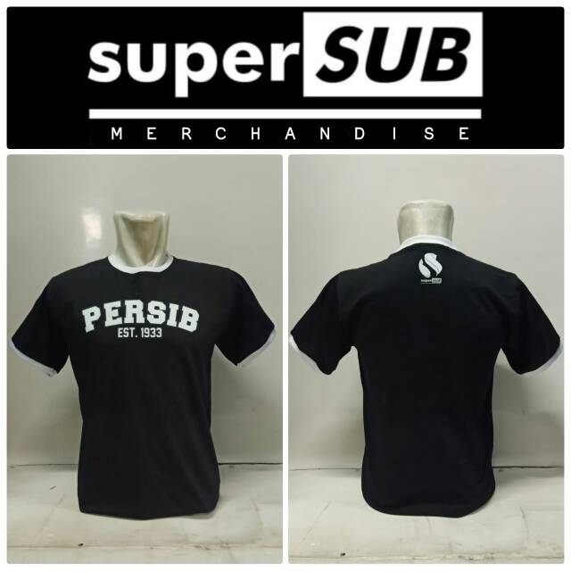 Baju persib ss hitam putih