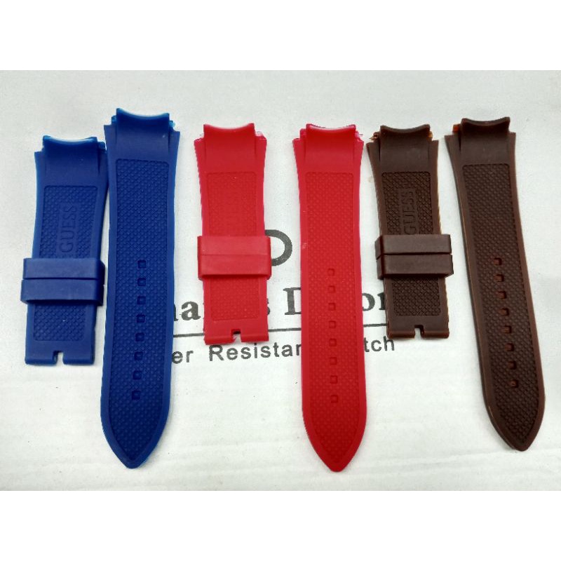 strap tali jam tangan guess original pria rubber jam guess