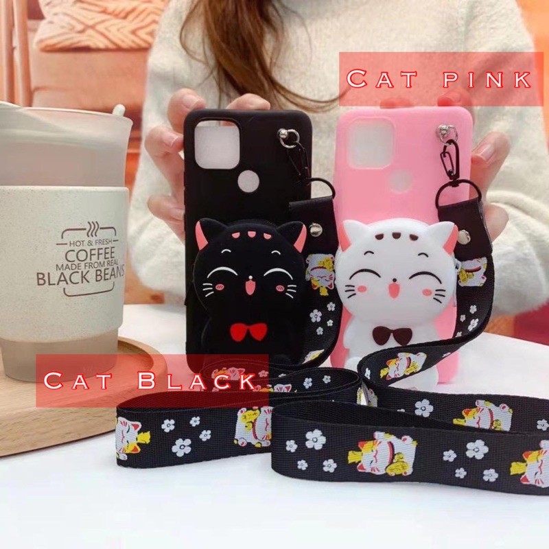 CASE OPPO A15/ A15S/ A12/ A11K/ A7/ A5S/ A92/ A52/ A5 2020/ A9 2020/ F9/ RENO 4/ RENO 4PRO/ RENO 5F/ 5i/ C3/ C17/ C12/ C25/ C25S/ Soft Case Karakter Disneyy Dompet Koin + Tali Gantungan Leher