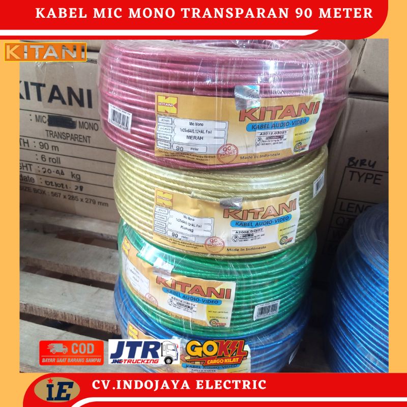 Kabel Mic Mono Transparan 90 meter kitani