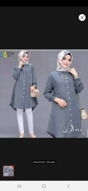 [Bisa COD] Baju Kemeja Muslim Wanita Terbaru Design Kekinian Keluaran Terbaru Harga Paling Murah | Dini Super Nova