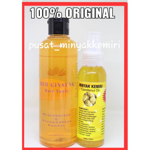 Jual Minyak Kemiri Hair Tonic Penumbuh Rambut Menumbuhkan Rambut Botak Minyak Kemiri Asli Red Gingseng Indonesia Shopee Indonesia