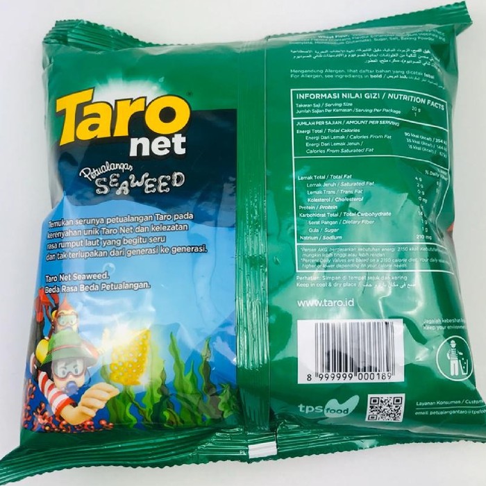 Taro Net Pertualangan / Snack Makanan Chiki Ringan / Snack Varian Rasa / 32gr