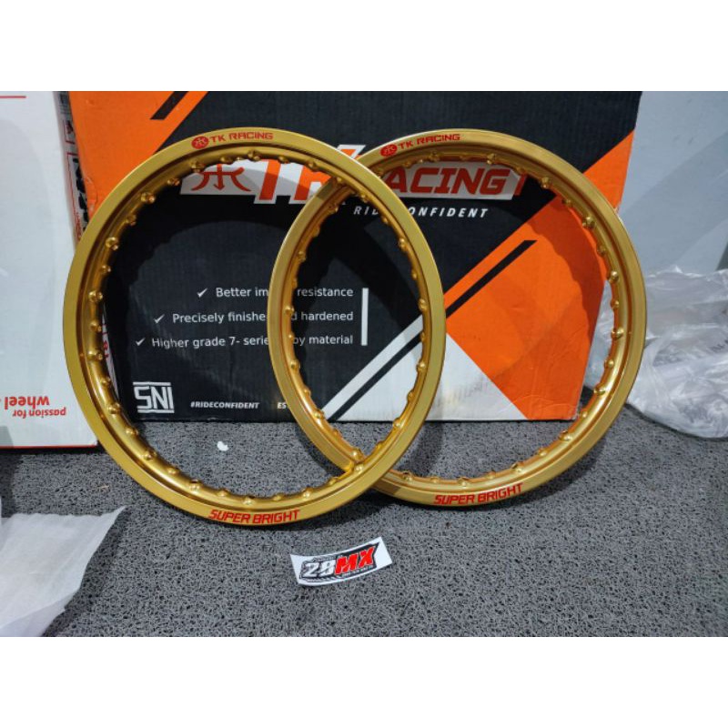 Velg pelek tk japan bright ukuran 140 ring 14 satu set depan belakang sama rata