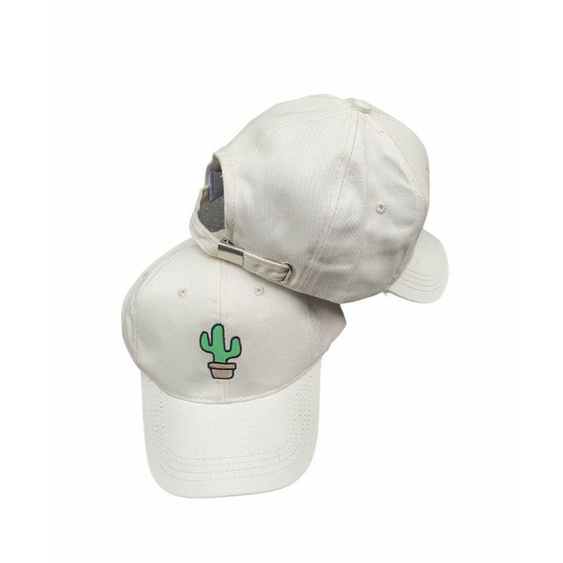 TERMURAH Topi baseball kaktus cream