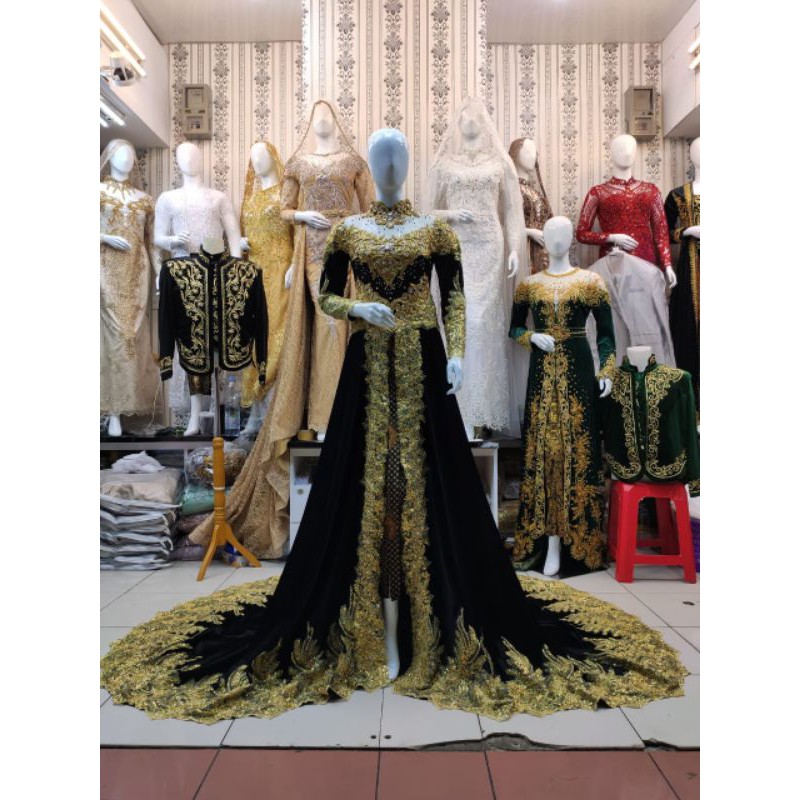 Kebaya Pengantin bludru full payet mewah/wedding dress