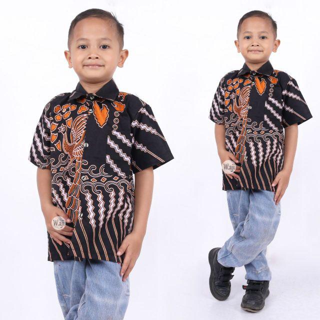 Batik couple keluarga sania ruffle ori ndoro jowi || Bisa Satuan-Hem anak