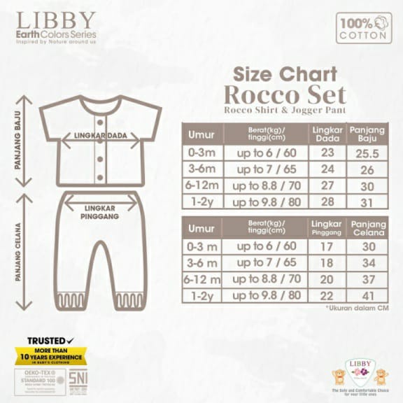 Libby Rocco set Baju +celana Jogger