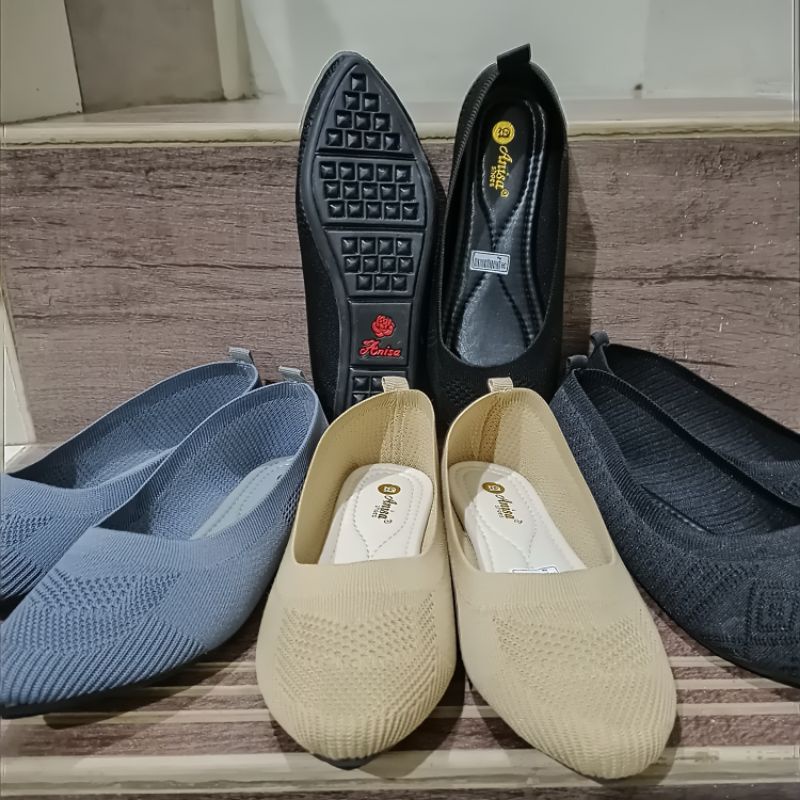 Sepatu Flatshoes Rajut Import