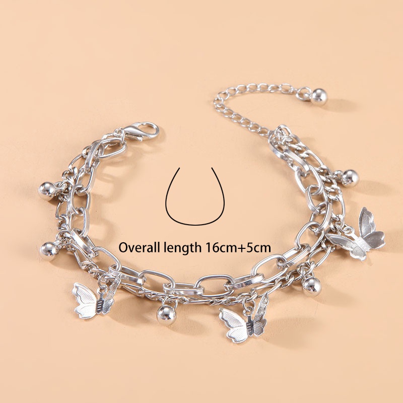 925 Perak Berbentuk Hati Rantai Gelang Bunga Bintang Liontin Korea Fashion Gelang Wanita Hadiah Ulang Tahun-Won