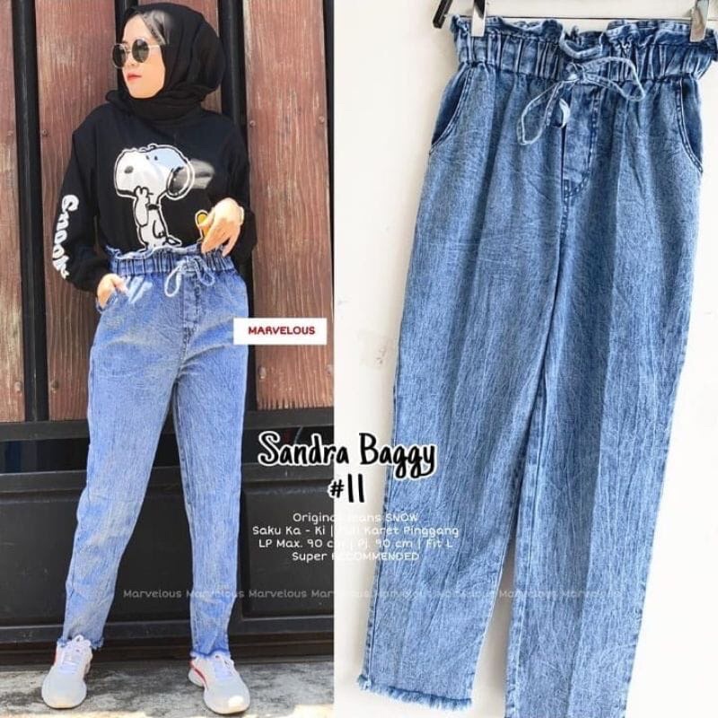 Celana Baggy Jeans Wanita Ikado Baggy Pant Murah Premium Fashion Jeans Murah