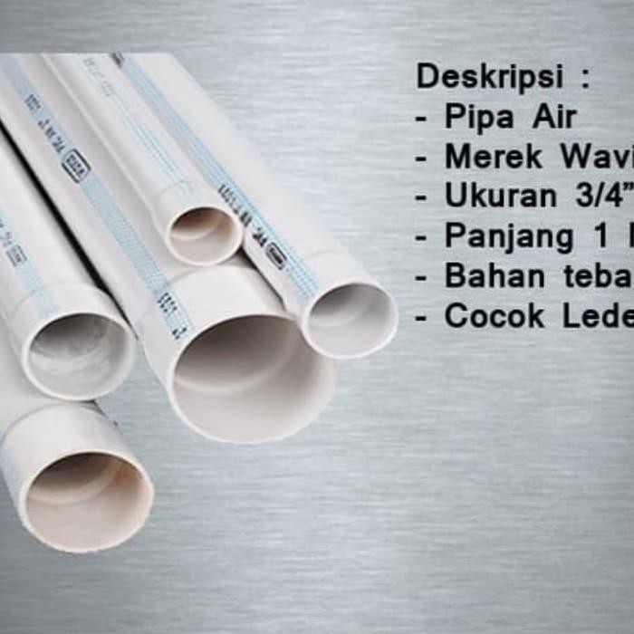 Pipa PVC peralon Wavin AW 3/4" Rucika Standard putih 1batang suku c
