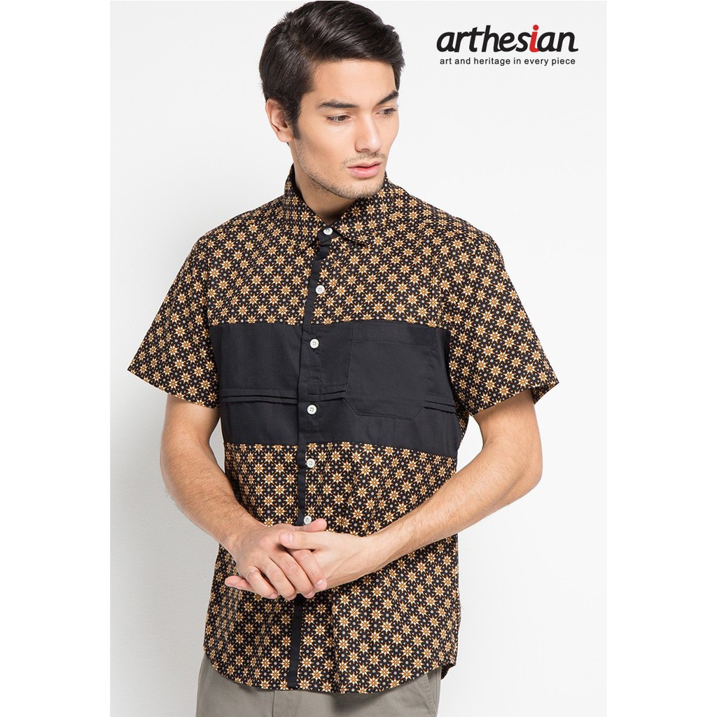 [Arthesian] Kemeja Batik Pria  - Nitik Truntum Batik Printing