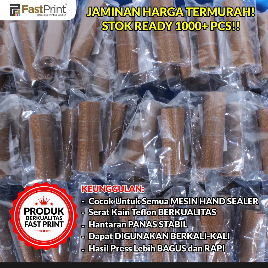 Kertas Kain Tahan Panas Sealing Belt Sparepart Mesin Alat Press Plastik