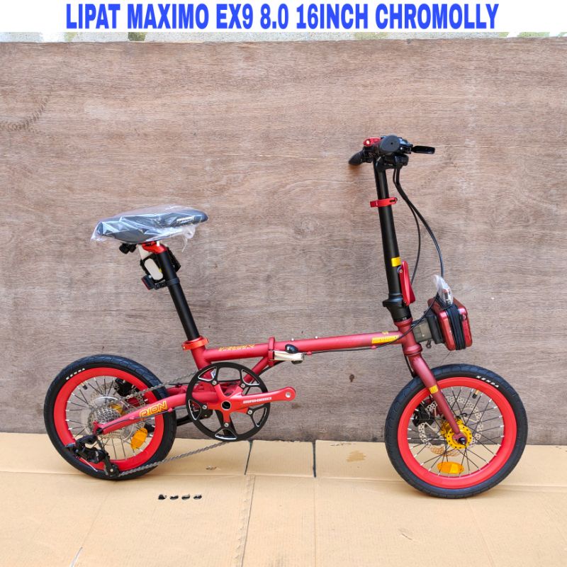 Sepeda Lipat Maximo Piegare Rion EX9 8.0 16Inch Chromolly Rem Hydraulic