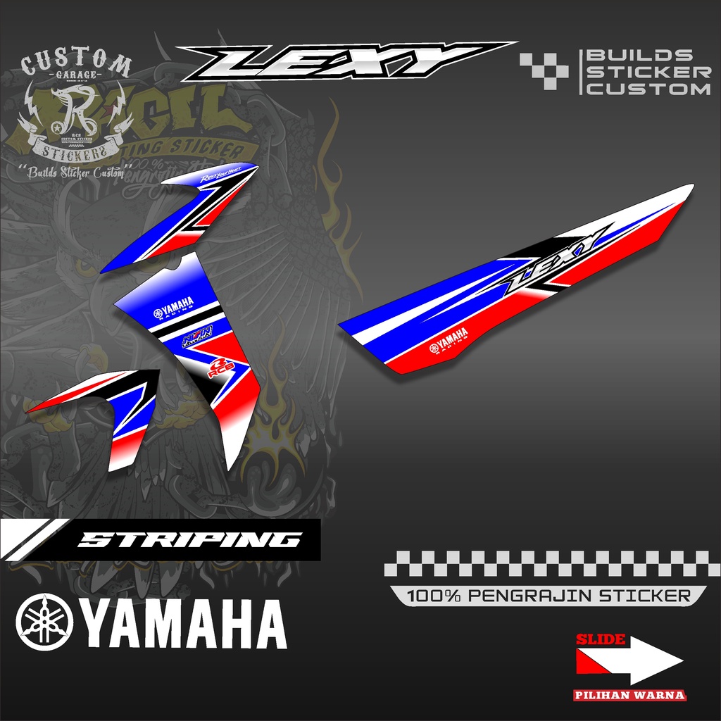 Sticker Striping Variasi Yamaha Lexi - Striping Motor Lexi