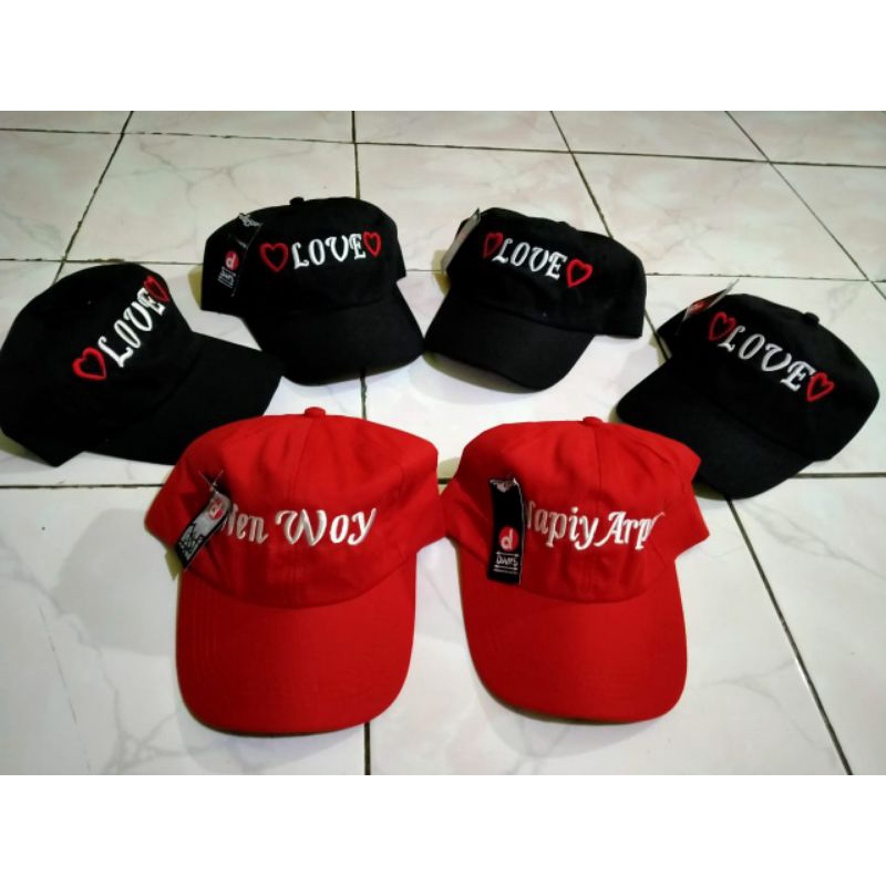 Topi basebal + nama sendiri topi anak+dewasa