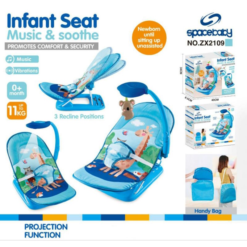 [TERMURAH BAMS] Bouncer Space Baby Exotic 10 in 1 ZX 1803 1804 1805 SB 8630 Kursi Santai Bayi Pliko Infant Seat Baby Elle BE-8318 T Mastela Fold Up Pocco Seat Kado Ultah Anak Bayi-ZX 2109 Biru