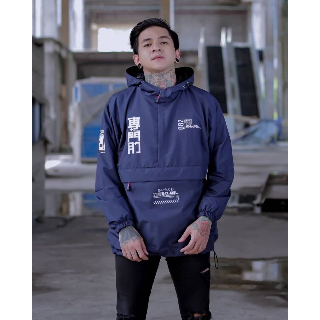 The Bojiel - Jaket Cougle Pria Jaket Parasut Jaket Outdoor Jaket Distro 082 Navy