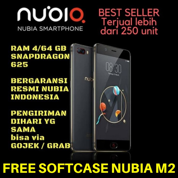 NEW PRODUCT ZTE NUBIA M2 4G LTE RAM 4 64GB GARANSI RESMI INDONESIA - Hitam