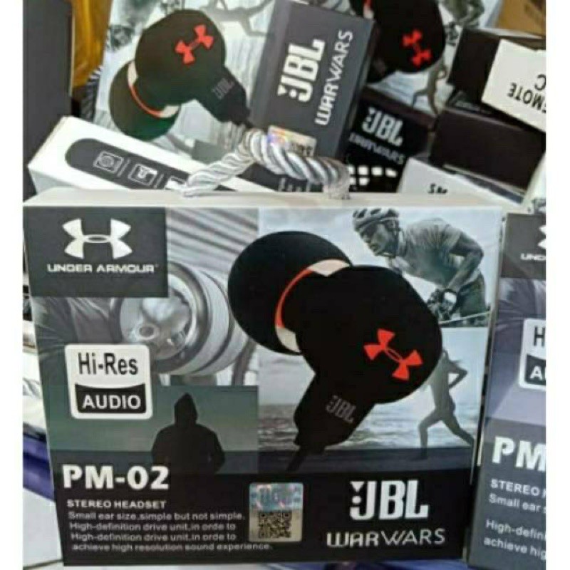 Headset Earphone  PM-02 Super Bass Hitam